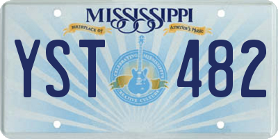 MS license plate YST482