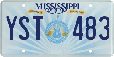 MS license plate YST483