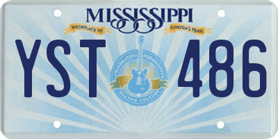 MS license plate YST486