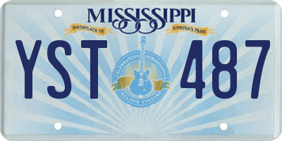 MS license plate YST487