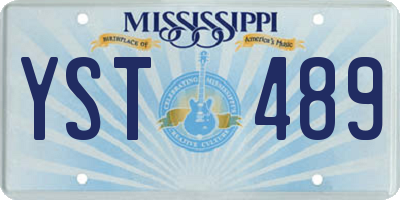 MS license plate YST489