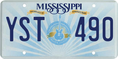 MS license plate YST490