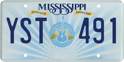 MS license plate YST491