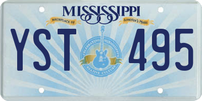 MS license plate YST495