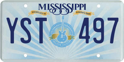 MS license plate YST497