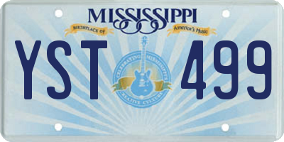 MS license plate YST499