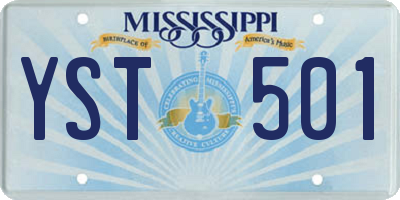 MS license plate YST501