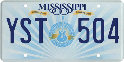 MS license plate YST504