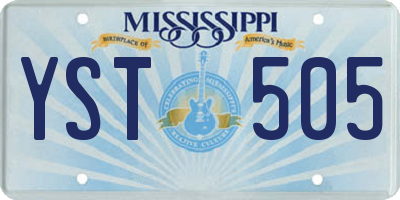 MS license plate YST505