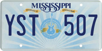 MS license plate YST507