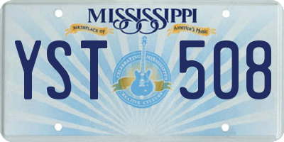 MS license plate YST508