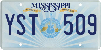 MS license plate YST509