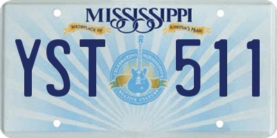 MS license plate YST511