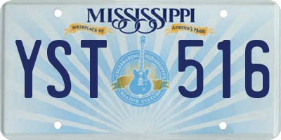 MS license plate YST516