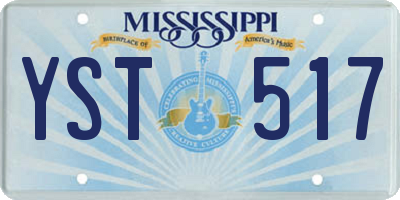 MS license plate YST517