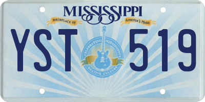 MS license plate YST519