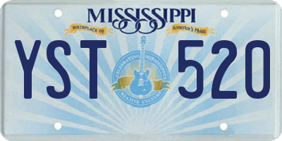 MS license plate YST520