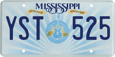 MS license plate YST525