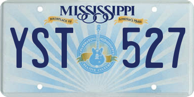 MS license plate YST527