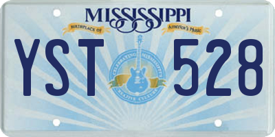 MS license plate YST528