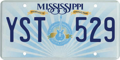 MS license plate YST529