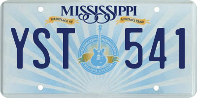 MS license plate YST541