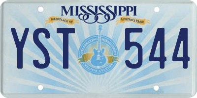 MS license plate YST544