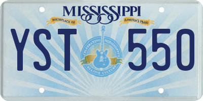 MS license plate YST550