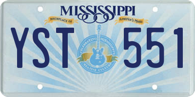 MS license plate YST551
