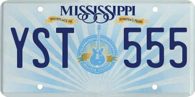 MS license plate YST555
