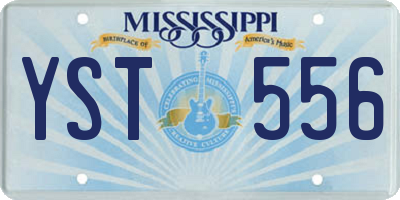 MS license plate YST556