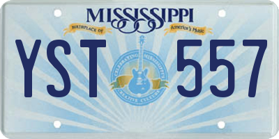 MS license plate YST557
