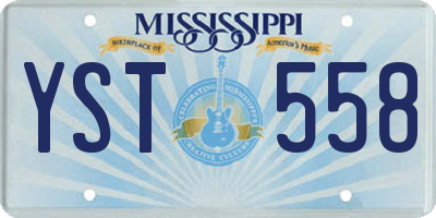 MS license plate YST558