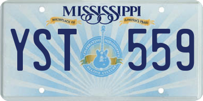 MS license plate YST559