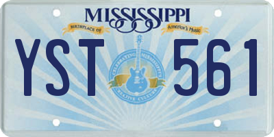 MS license plate YST561