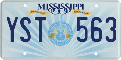 MS license plate YST563