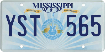 MS license plate YST565