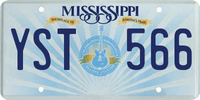 MS license plate YST566