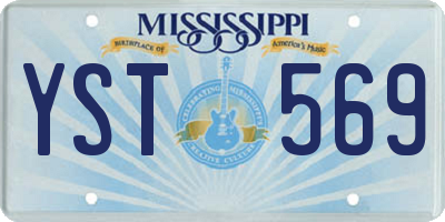 MS license plate YST569