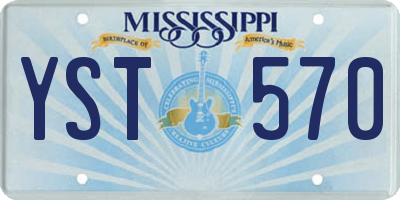 MS license plate YST570