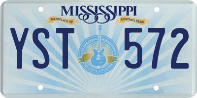 MS license plate YST572