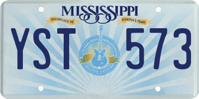 MS license plate YST573