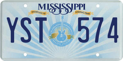 MS license plate YST574
