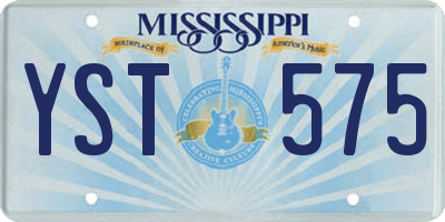 MS license plate YST575