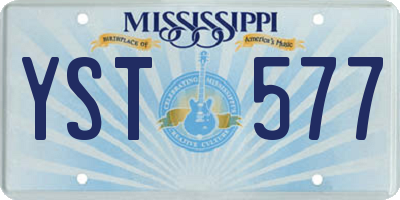 MS license plate YST577