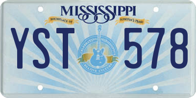 MS license plate YST578