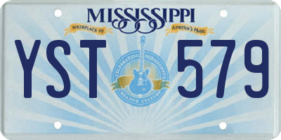 MS license plate YST579