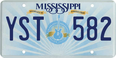 MS license plate YST582