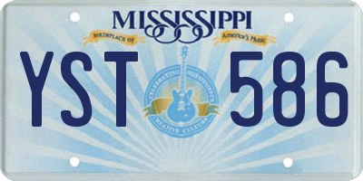 MS license plate YST586
