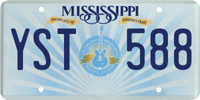 MS license plate YST588